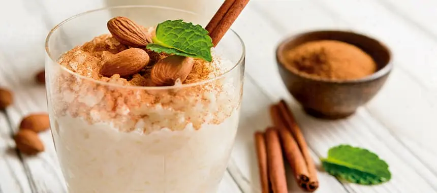 ARROZ SAN PEDRO CON BAILEYS, PASAS Y ALMENDRAS