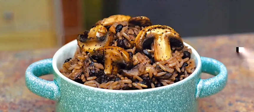 ARROZ SAN PEDRO CON FRIJOLES Y CHAMPIÑONES