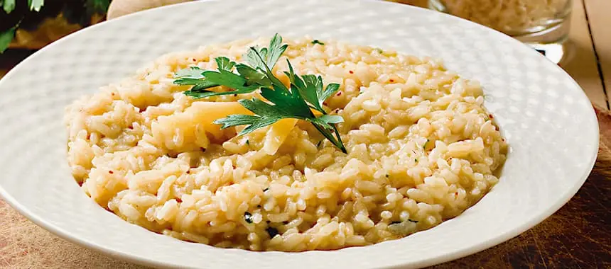 ARROZ SAN PEDRO ESTILO RISOTTO CON QUESO PARMESANO Y MANTEQUILLA